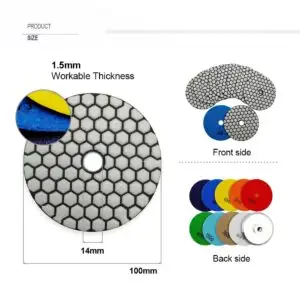 Гибкие шлифовальные алмазные диски NOVQO DRY 100 mm #50 для сухой полировки