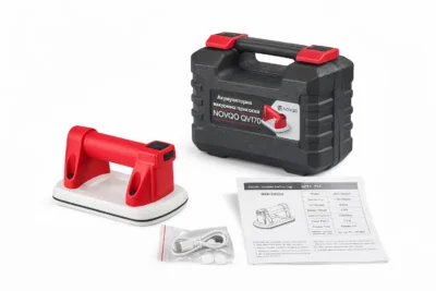 Аккумуляторная мини присоска NOVQO MINI 170×93 мм, 100 кг, с автоподкачкой в кейсе